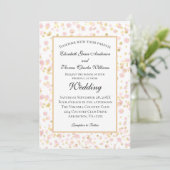 Roze Gold Modern Chic Wedding Kaart (Staand voorkant)