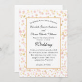 Roze Gold Modern Chic Wedding Kaart (Voorkant / Achterkant)