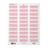 Roze & Gold Modern String Lights Chic-uitnodiging Etiket (Full Sheet)