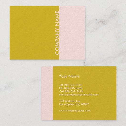 Roze Gold Modern Visitekaartje (Voorkant / Achterkant)