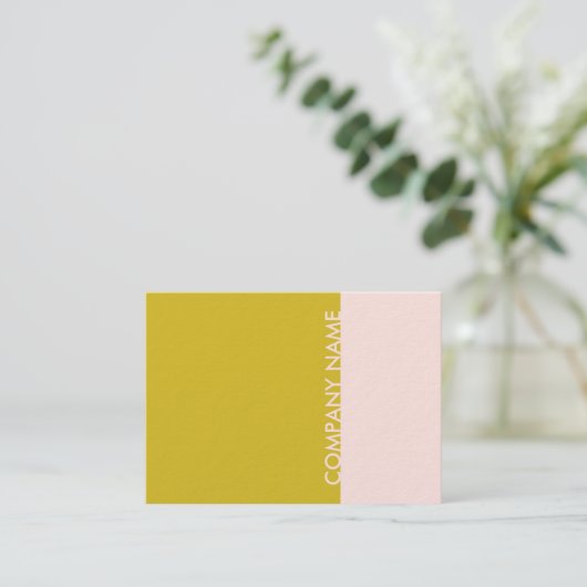 Roze Gold Modern Visitekaartje (Staand voorkant)