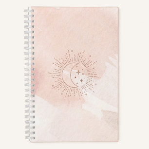 Roze & Gold Moon & Stars Self Love Journal Notitieboek