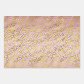 Roze Gold Ombre Leopard Print Inpakpapier Vel (Voorkant)