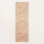 Roze Gold Ombre Leopard Print Yogamat (Achterkant)