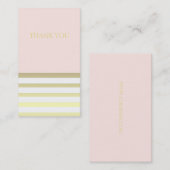 Roze & Gold Personal of Business Hartelijk dank Visitekaartje (Voorkant / Achterkant)
