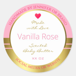 Roze Gold Product Packaging Label Eenvoudige aange