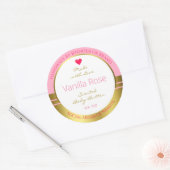 Roze Gold Product Packaging Label Eenvoudige aange (Envelop)