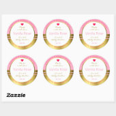 Roze Gold Product Packaging Label Eenvoudige aange (Vel)