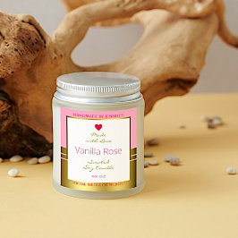 Roze Gold Product Packaging Label Eenvoudige aange