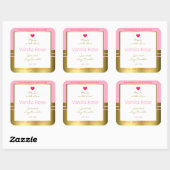 Roze Gold Product Packaging Label Eenvoudige aange (Vel)