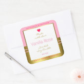 Roze Gold Product Packaging Label Eenvoudige aange (Envelop)