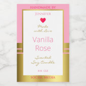 Roze Gold Product Packaging Label Eenvoudige aange Voedselcontainer Etiket (Enkel label)