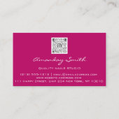 Roze Gold Quality Nail Script QR Code Logo Visitekaartje (Achterkant)