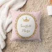 Roze Gold Royal Princess Crown Nursery Decoration Kussen (Deken)