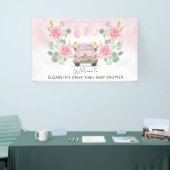 Roze Gold Rozen drive by Baby shower Welcome Yard Spandoek (Beurs)