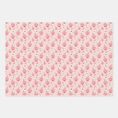 Roze Gold School Girl Wrapping Paper Set (Voorkant 3)