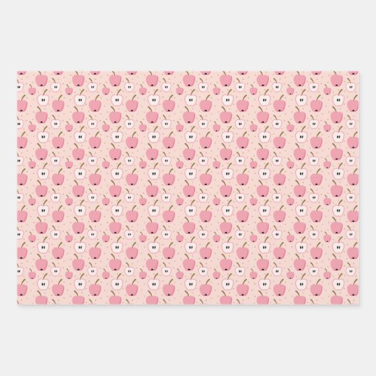 Roze Gold School Girl Wrapping Paper Set (Voorkant 3)