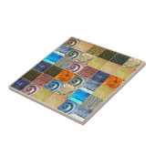 Roze Gold Silver Bronze Metal Love Mosaic Tegeltje (Zijkant)