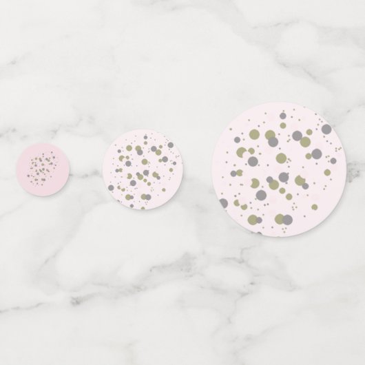 Roze Gold Silver-Stippen Confetti (Voorkanten)