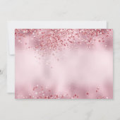 Roze & Gold Sweet 16 Girl Birthday Invitation Kaart (Achterkant)