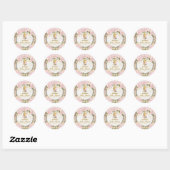 Roze Gold Travel Map Baby shower Favors Ronde Sticker (Vel)