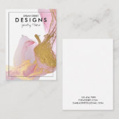 Roze Gold Trendy Earring Display Kaart Visitekaartje (Voorkant / Achterkant)