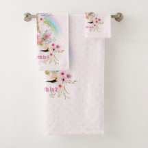 Roze Gold UNICORN Rainbow Flowers Girls NAMED Gift