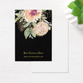 Roze Gold Waterverf Flowers Custom Earcard Visitekaartje (Bureau)