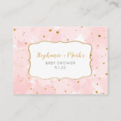 Roze Gold Waterverf, visitekaartje voor meisjes (Achterkant)