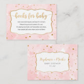 Roze Gold Waterverf, visitekaartje voor meisjes (Voorkant / Achterkant)