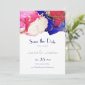 Roze Gold Wedding Save The Date (Staand voorkant)
