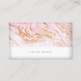 Roze Gold White Marble Vip Visitekaartje