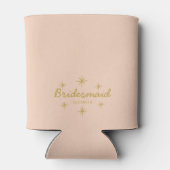 Roze Golden Calligraphy Stars Bridesmaid gift Blikjeskoeler (Achterkant)