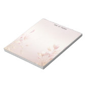 Roze Golden Leaves Bloemen Notitieblok (Linkerzijde)