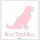 Roze Golden Retriever Dog Car Decal, Vinyl Sticker (Vel)