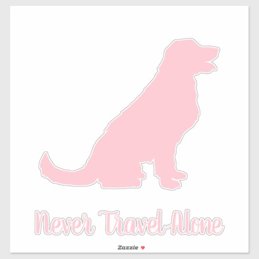 Roze Golden Retriever Dog Car Decal, Vinyl Sticker (Vel)