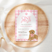 Roze Golden Retriever Een gouden jaar verjaardag Kaart