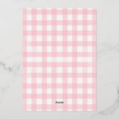 Roze Golden Retriever Puppy Pawty 1e verjaardag Folie Uitnodiging (Achterkant)