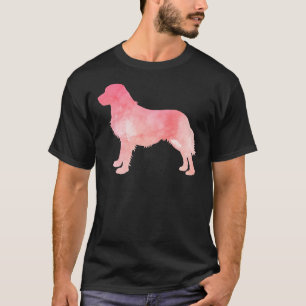 Roze Golden Retriever Silhouette Fit T-shirt