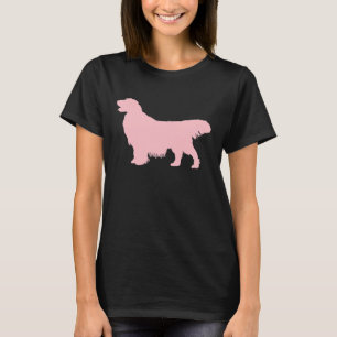 Roze Golden Retriever Silhouette T-shirt