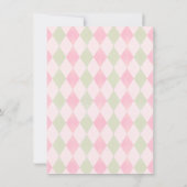 Roze golf baby shower uitnodiging (Achterkant)
