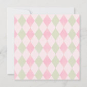 Roze golf baby shower uitnodiging (Achterkant)