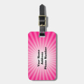 Roze Golf Bagagelabel (Voorkant verticaal)