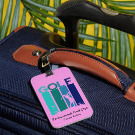 Roze Golf Bagagelabel
