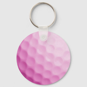 Roze Golf Ball Background Golfing Sports Sjabloon Sleutelhanger