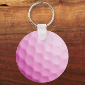 Roze Golf Ball Background Golfing Sports Sjabloon Sleutelhanger (Voorkant)