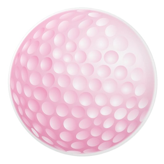 Roze Golf Ball-ontwerp Keramische Knop (Voorkant)