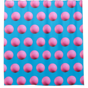 Roze Golf Ball Shower Curtain Douchegordijn
