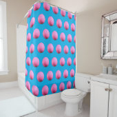 Roze Golf Ball Shower Curtain Douchegordijn (In situ)