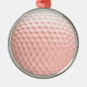 Roze Golf Ball Sport Metalen Ornament (Voorkant)